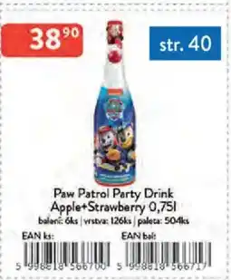 Qanto Paw Patrol Party Drink Apple+Strawberry nabídka