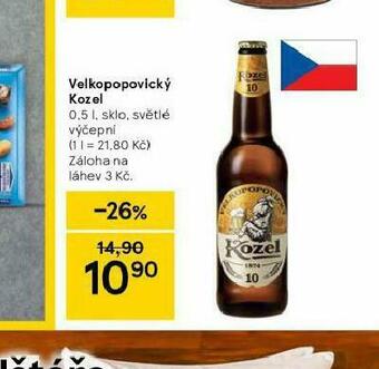 Tesco Pivo velkopopovický kozel 10 nabídka