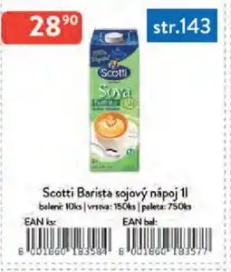 Qanto Scotti Barista sojový nápoj nabídka