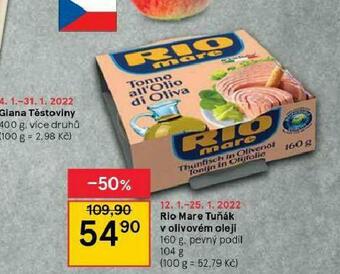 Tesco Rio mare tuňák v olivovém oleji nabídka