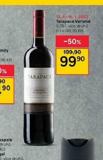 Tesco Tarapacá varietal nabídka
