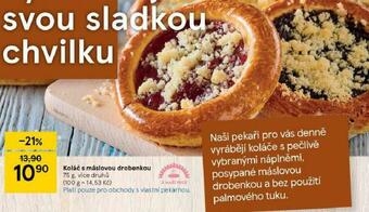 Tesco Koláč s máslovou drobenkou nabídka
