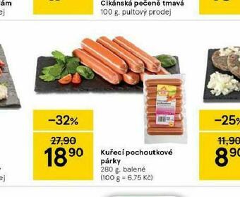 Tesco Kuřecí pochoutkové párky nabídka