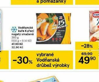 Tesco Vodňanské kuře kuřecí nugety smažené nabídka