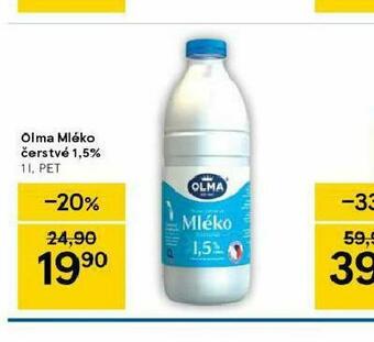Tesco Olma mléko čerstvé 1,5% nabídka