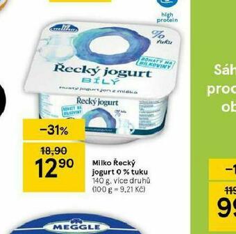 Tesco Milko řecký jogurt 0% tuku nabídka