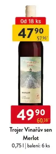 Qanto Trojer Vinařův sen Merlot nabídka