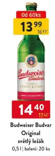 Qanto Budweiser Budvar Original světlý ležák nabídka