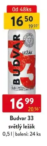 Qanto Budvar 33 světlý ležák nabídka