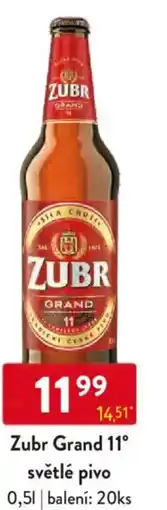 Qanto Zubr Grand 11° světlé pivo nabídka