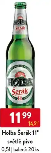 Qanto Holba Šerák 11° světlé pivo nabídka