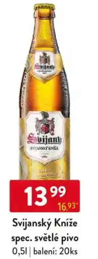 Qanto Svijanský Kníže spec. světlé pivo nabídka