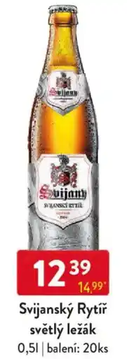 Qanto Svijanský Rytíř světlý ležák nabídka