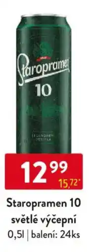 Qanto Staropramen 10 světlé výčepní nabídka