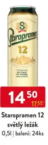 Qanto Staropramen 12 světlý ležák nabídka
