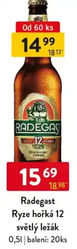 Qanto Radegast Ryze hořká 12 světlý ležák nabídka