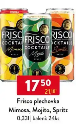 Qanto Frisco plechovka Mimosa, Mojito, Spritz nabídka