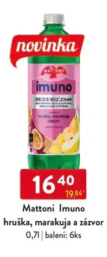 Qanto Mattoni Imuno hruška, marakuja a zázvor nabídka