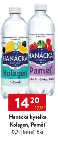 Qanto Hanácká kyselka Kolagen, Paměť' nabídka