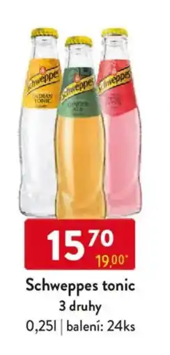 Qanto Schweppes tonic 3 druhy nabídka
