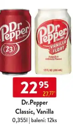 Qanto Dr.Pepper Classic, Vanilla nabídka