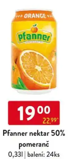 Qanto Pfanner nektar 50% pomeranč nabídka