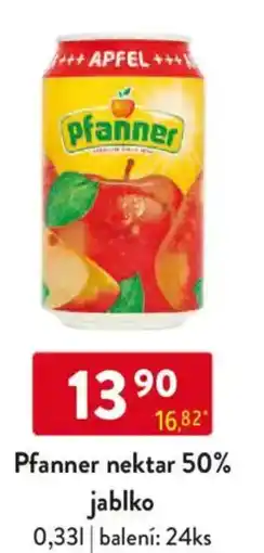 Qanto Pfanner nektar 50% jablko nabídka