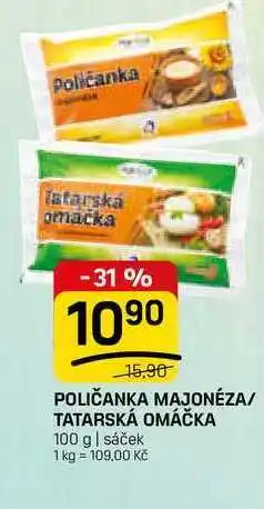 Flop POLIČANKA MAJONÉZA/ TATARSKÁ OMÁČKA nabídka