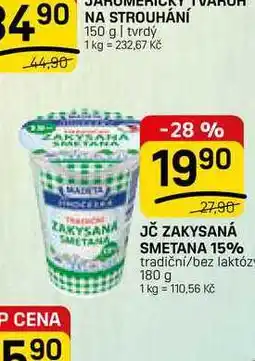 Flop JČ ZAKYSANÁ SMETANA 15% tradiční/bez laktózy nabídka