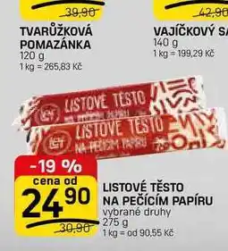 Flop LISTOVÉ TĚSTO NA PEČÍCÍM PAPÍRU vybrané druhy nabídka
