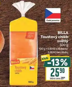 Billa BILLA Toustový chleb nabídka