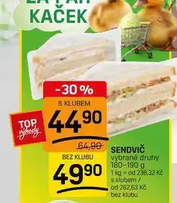 Flop SENDVIČ vybrané druhy nabídka