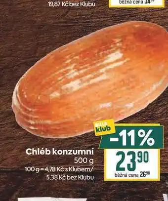 Billa Chléb konzumní nabídka