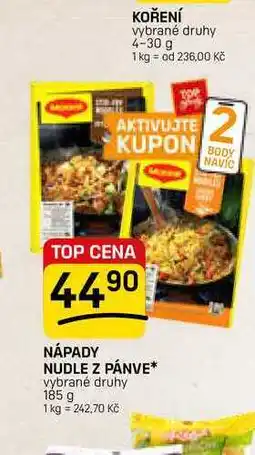 Flop NÁPADY NUDLE Z PÁNVE vybrané druhy nabídka