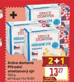 Billa Srdce domova Přírodní smetanový sýr nabídka