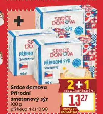 Billa Srdce domova Přírodní smetanový sýr nabídka