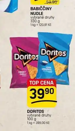 Flop DORITOS vybrané druhy nabídka