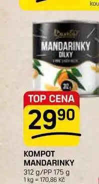 Flop KOMPOT MANDARINKY 312 g/PP 175 g nabídka