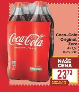 Billa Coca-Cola Original, Zero nabídka