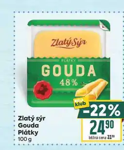 Billa Zlatý sýr Gouda Plátky nabídka