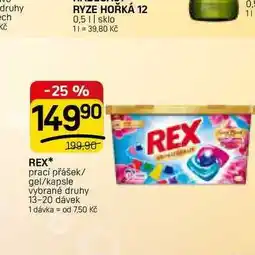 Flop REX prací přášek/ gel/kapsle vybrané druhy 13-20 dávek nabídka