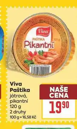 Billa Viva Paštika játrová nabídka