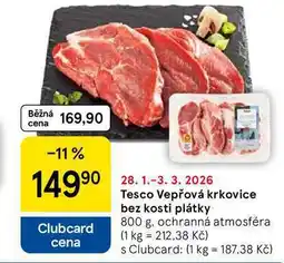 Tesco Tesco Vepřová krkovice bez kosti plátky nabídka