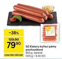 Tesco DZ Klatovy kuřecí párky pochoutkové nabídka