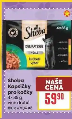 Billa Sheba Kapsičky pro kočky 4× nabídka