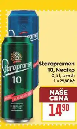 Billa Staropramen 10 0,5l plech nabídka