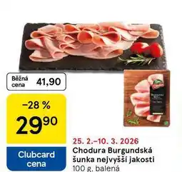 Tesco Chodura Burgundská šunka nejvyšší jakosti nabídka