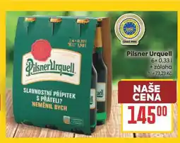 Billa Pilsner Urquell nabídka