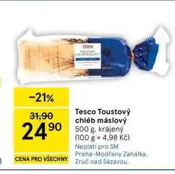 Tesco Tesco Toustový chléb máslový nabídka