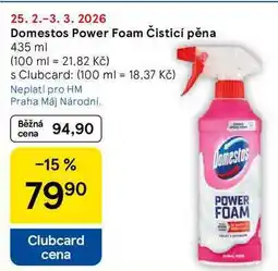 Tesco Domestos Power Foam Čisticí pěna nabídka